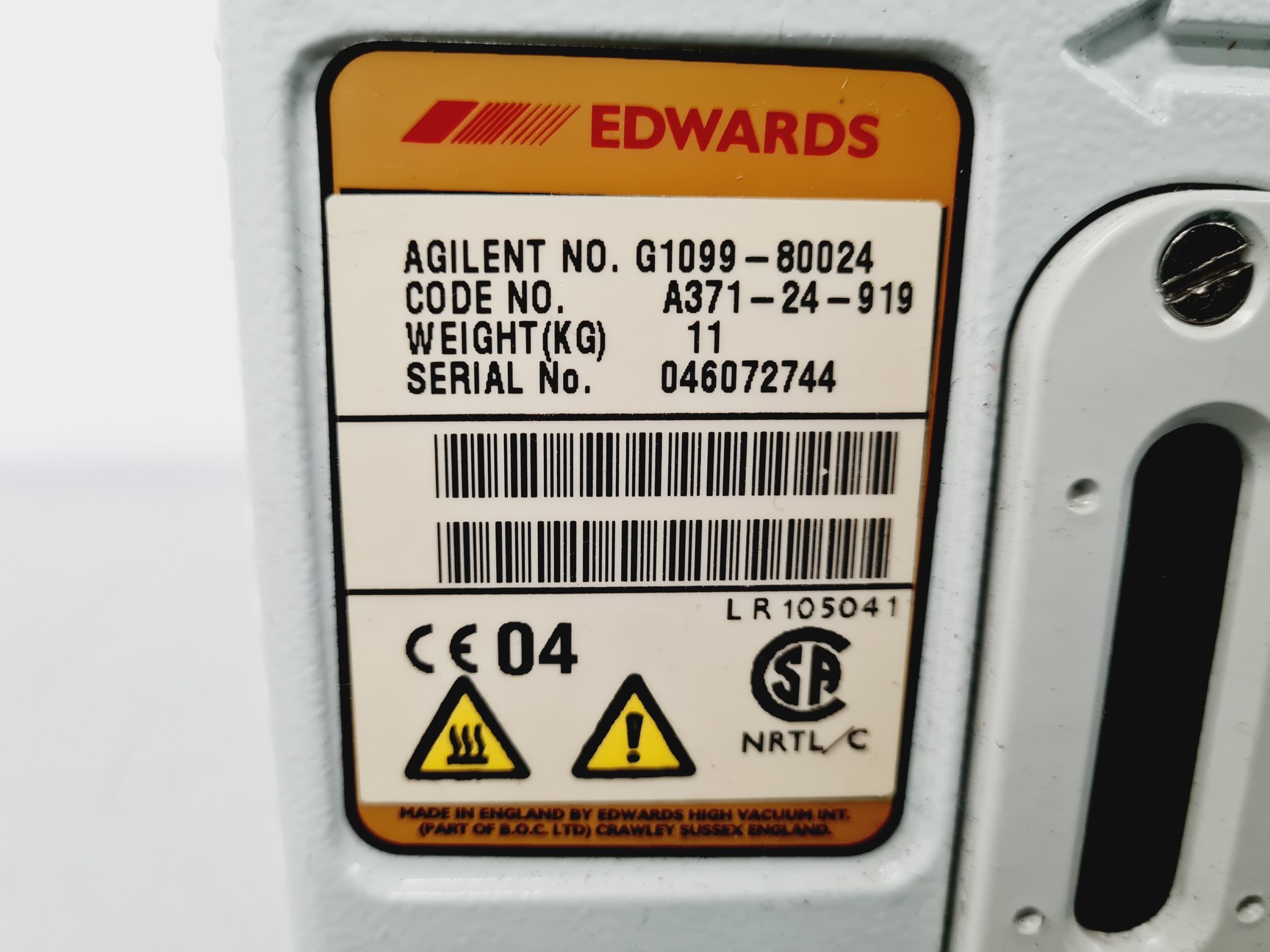 Image of Edwards E2M1.5 Vacuum Pump Lab