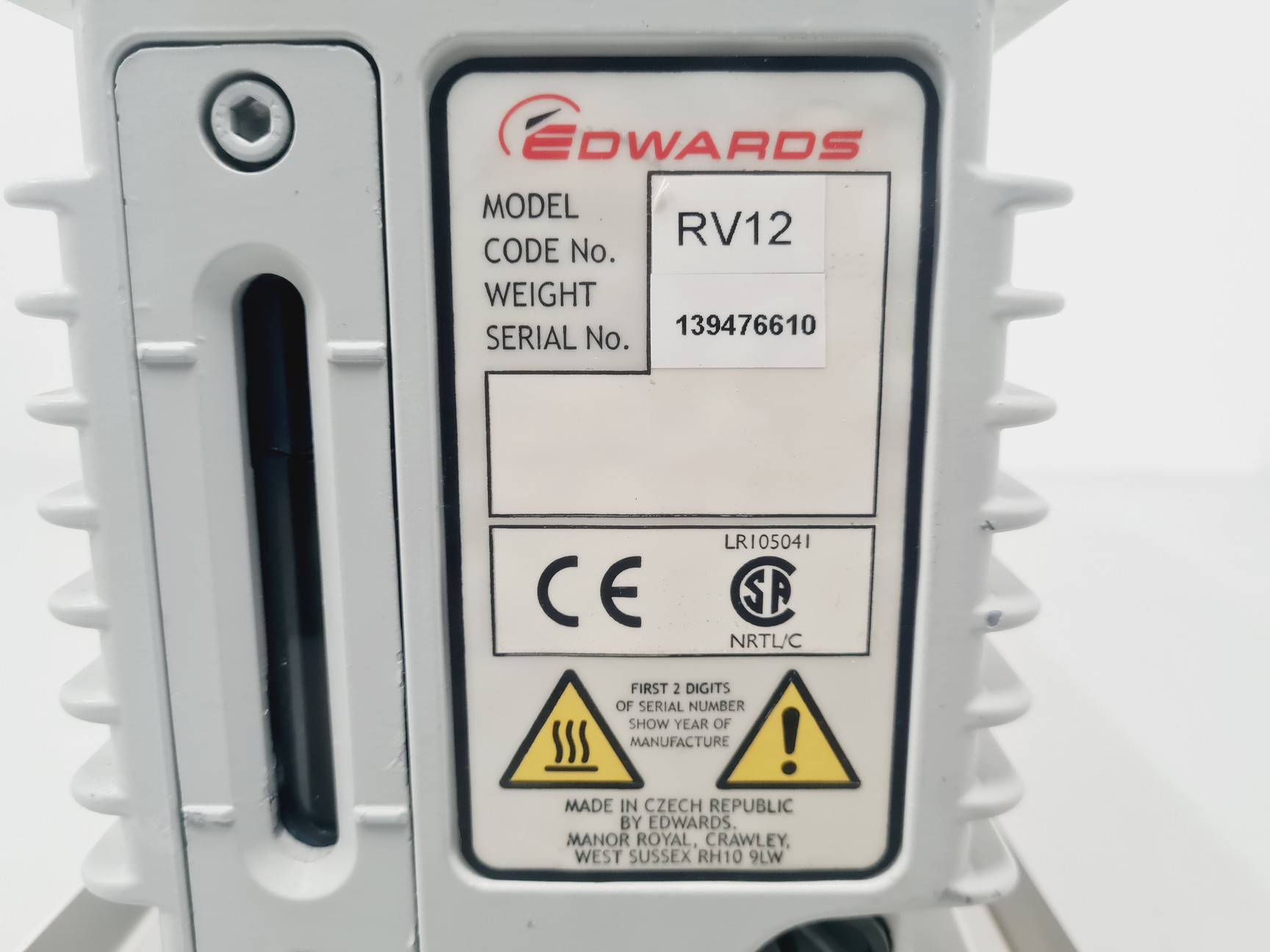 Image of Edwards 12 RV12 Rotary Vane Vacuum Pump 