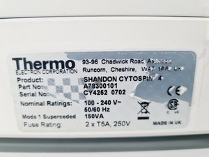 Thumbnail image of Thermo Shandon Cytospin 4 Centrifuge Lab