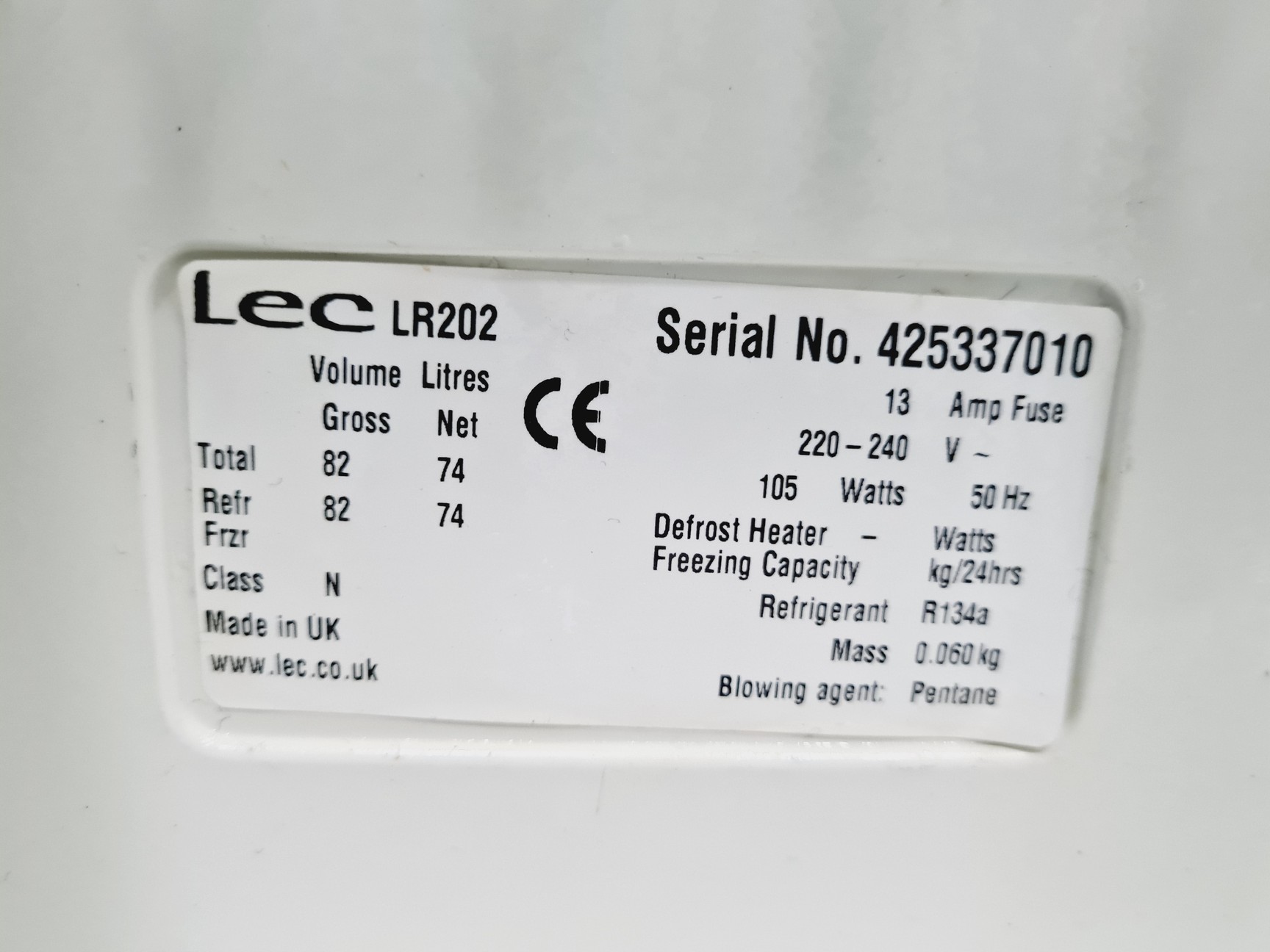 Image of Lec Medical LR202 Medical Fridge Lab