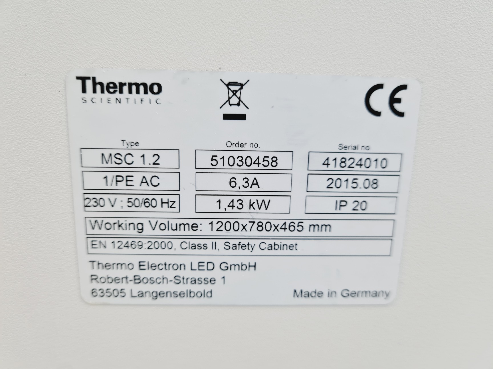 Image of Thermo Scientific MSC 1.2 MSC-Advantage Class 2 Biological Safety Cabinet