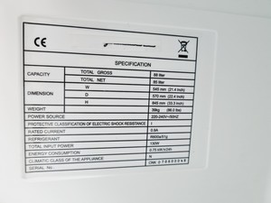 Thumbnail image of Biocold Under Bench Laboratory Freezer