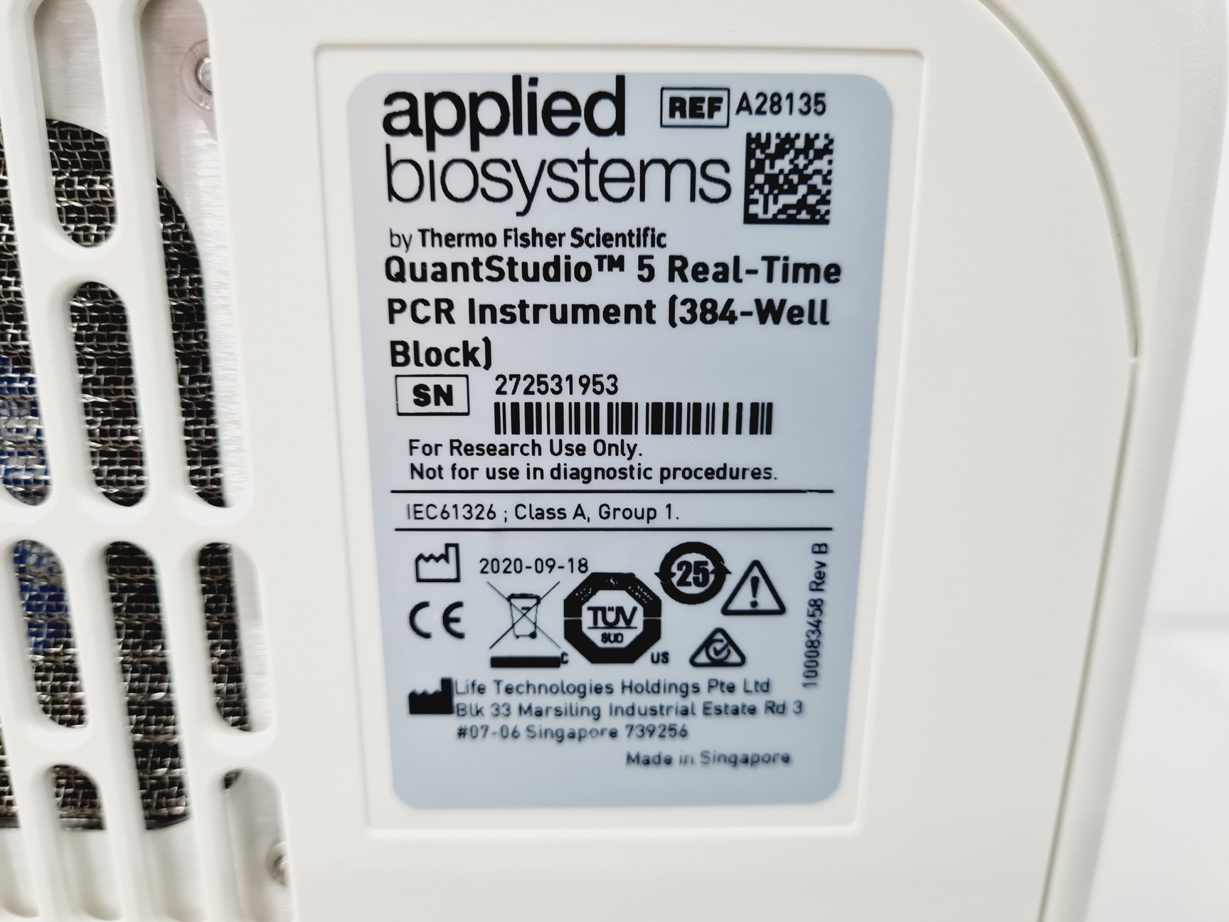 Image of Applied Biosystems QuantStudio 5 Real-Time PCR Instrument 384-Well