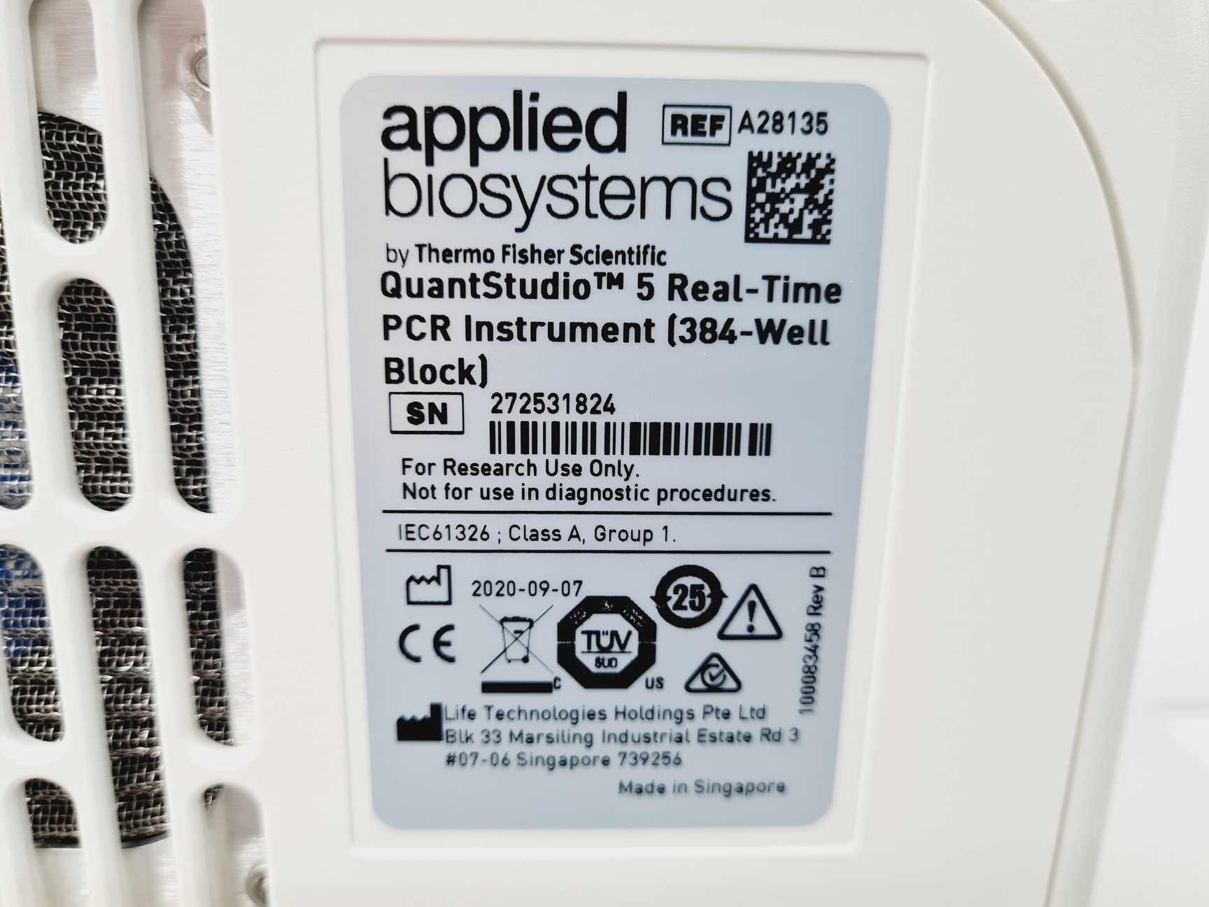 Image of Applied Biosystems QuantStudio 5 Real-Time PCR Instrument 384-Well