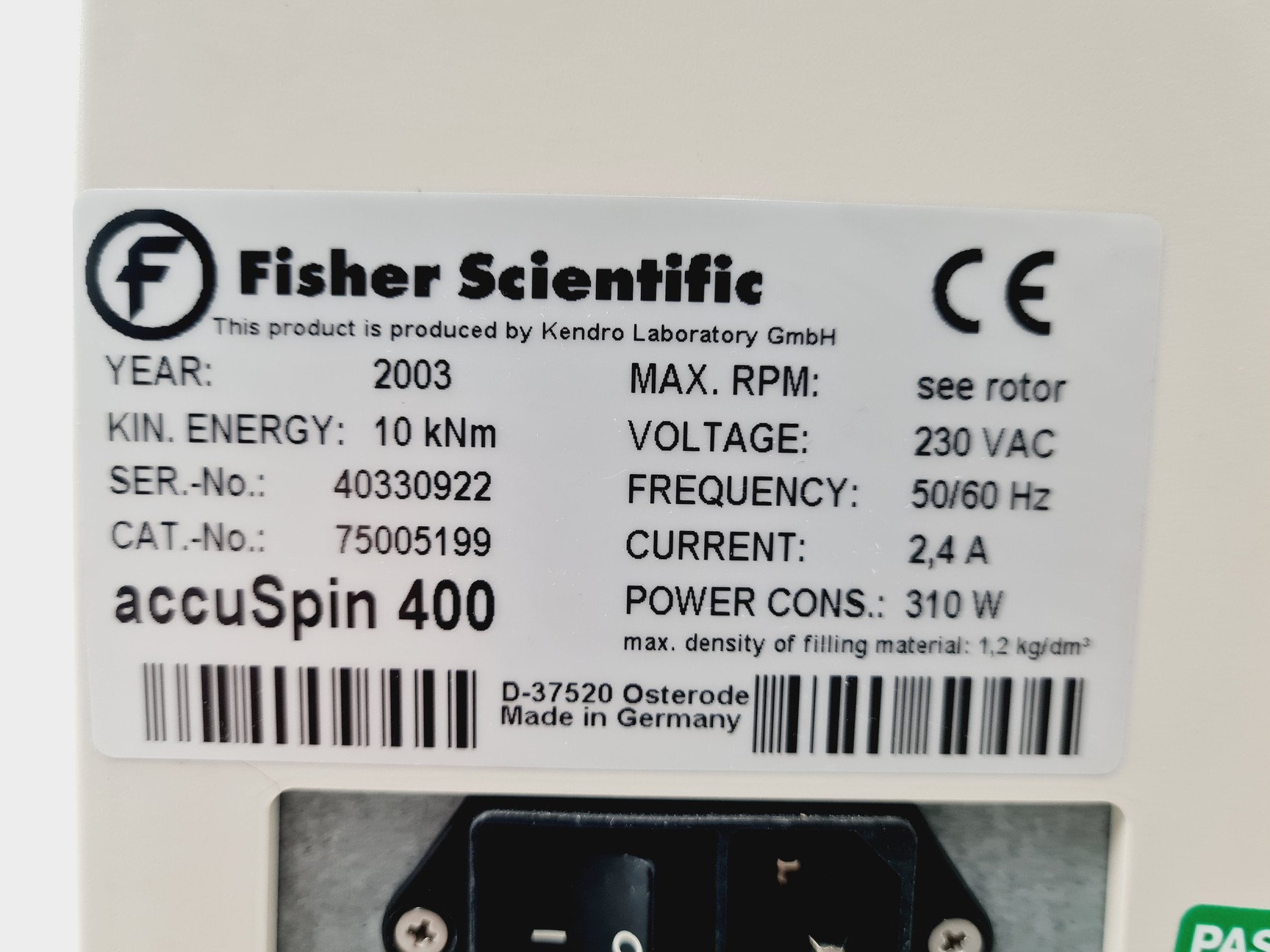 Image of Fisher Scientific Accuspin 400 