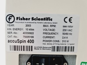 Thumbnail image of Fisher Scientific Accuspin 400 