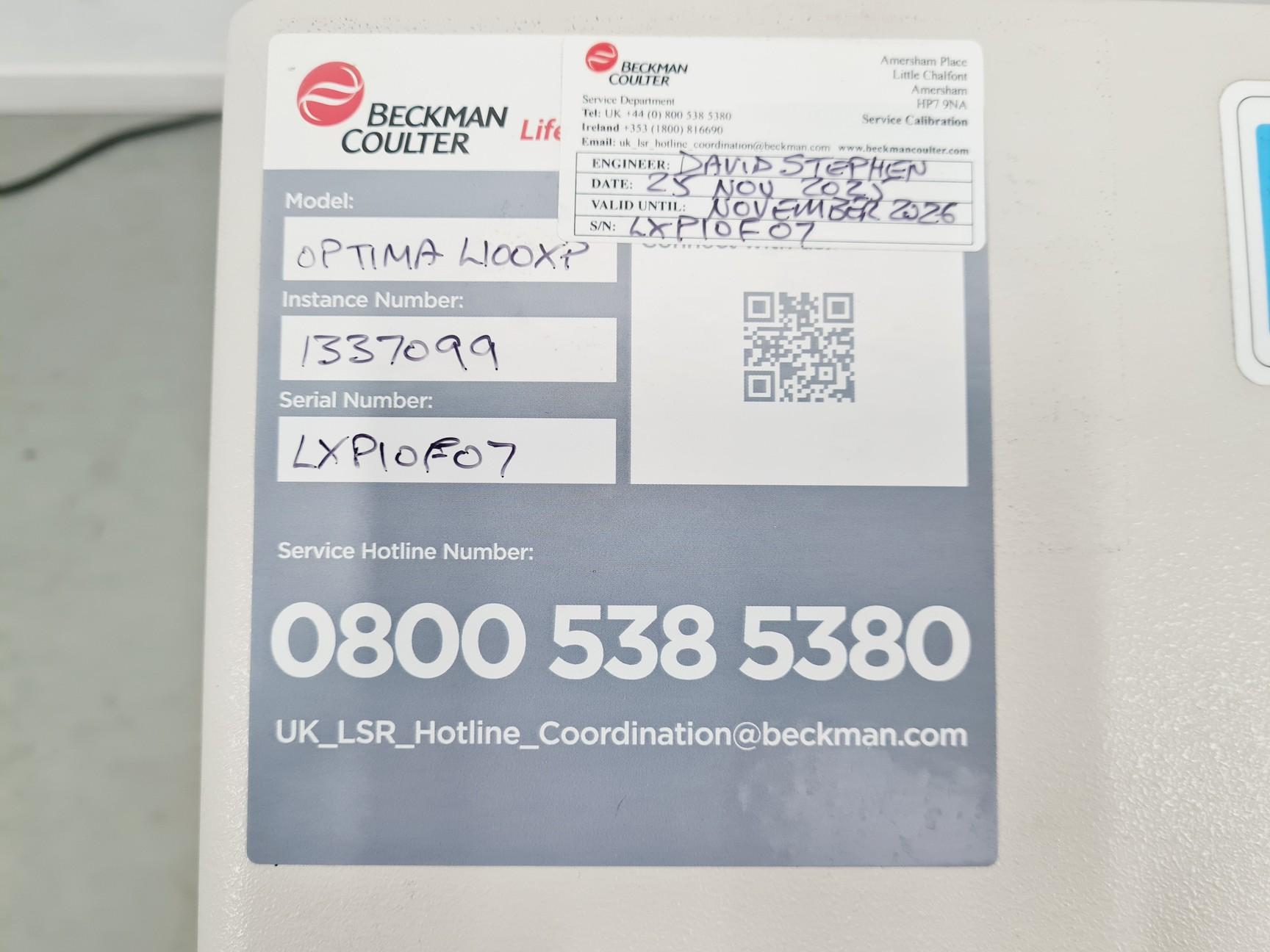 Image of Beckman Coulter Optima L-100 XP Ultracentrifuge 