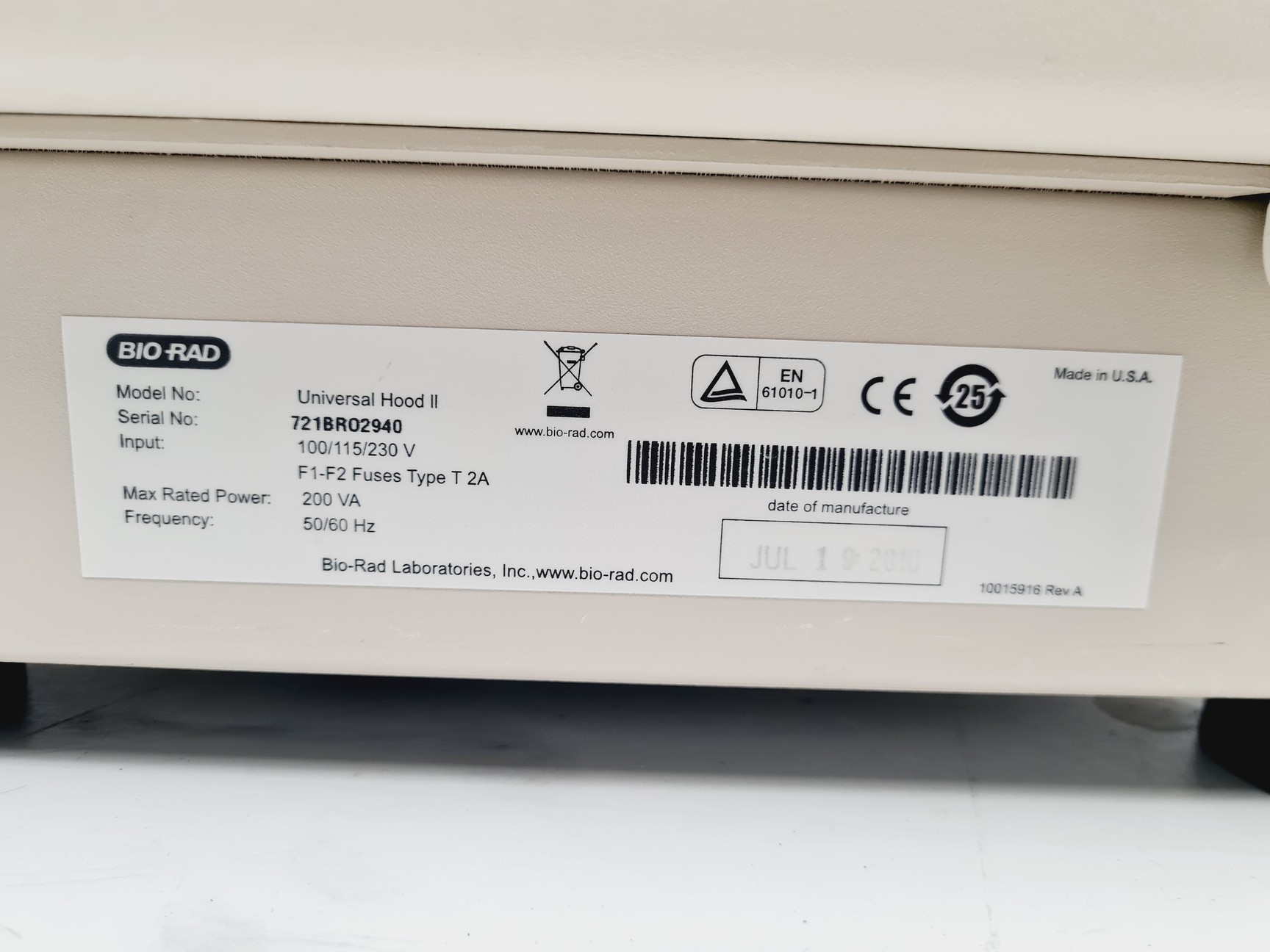 Image of Bio-Rad Universal Hood II ChemiDoc XRS+ Molecular Imager System