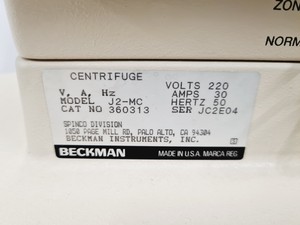 Thumbnail image of Beckman J2-MC Centrifuge