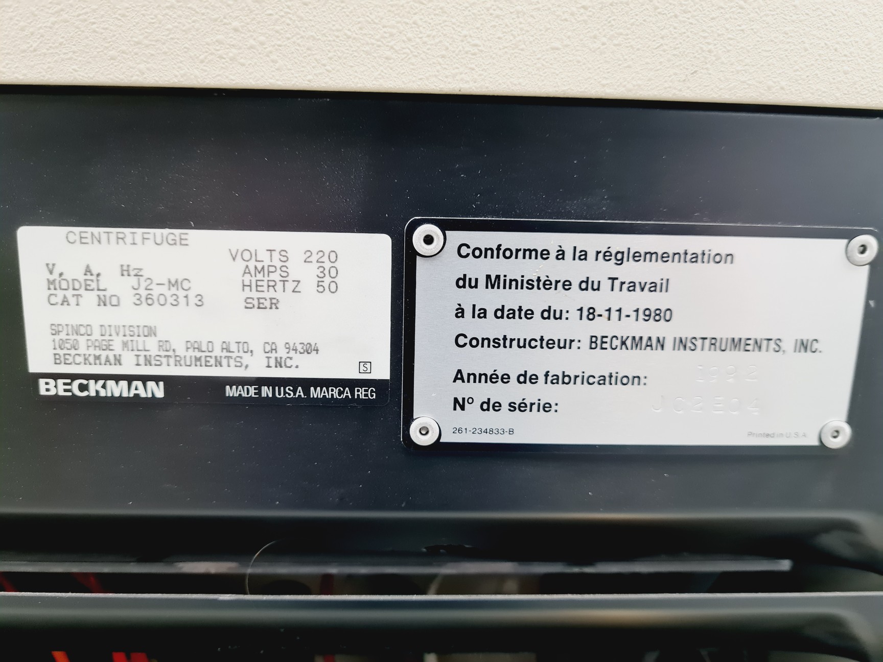 Image of Beckman J2-MC Centrifuge