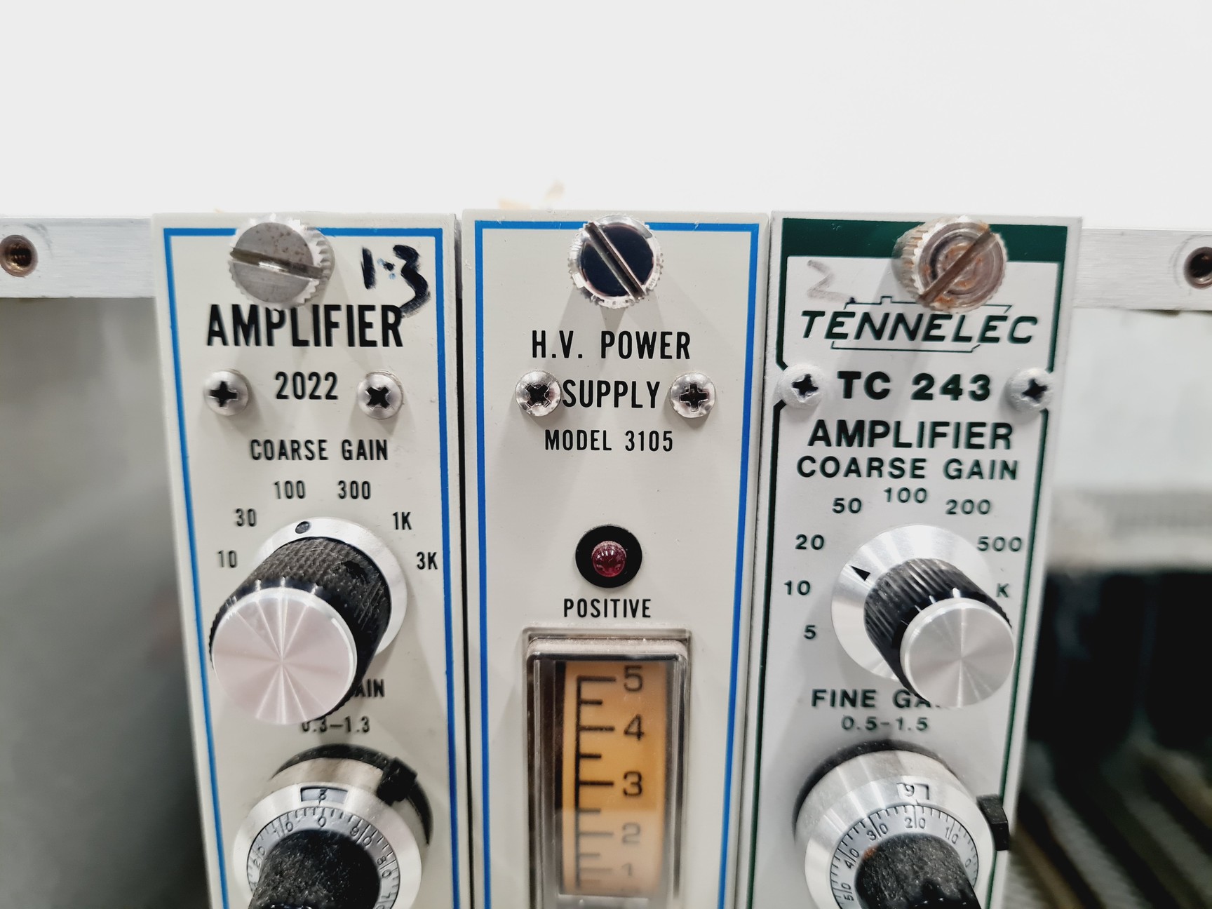 Image of Canberra Model 2000, 5 x H.V. Power Supply 3105, Amplifier 2022, Tennelec TC 243