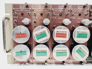 Thumbnail image of Ortec 4001A Bin with 2 x Ortec 576 & 4 x Ortec 576A Alpha Spectrometer