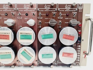 Thumbnail image of Ortec 4001A Bin with 2 x Ortec 576 & 4 x Ortec 576A Alpha Spectrometer
