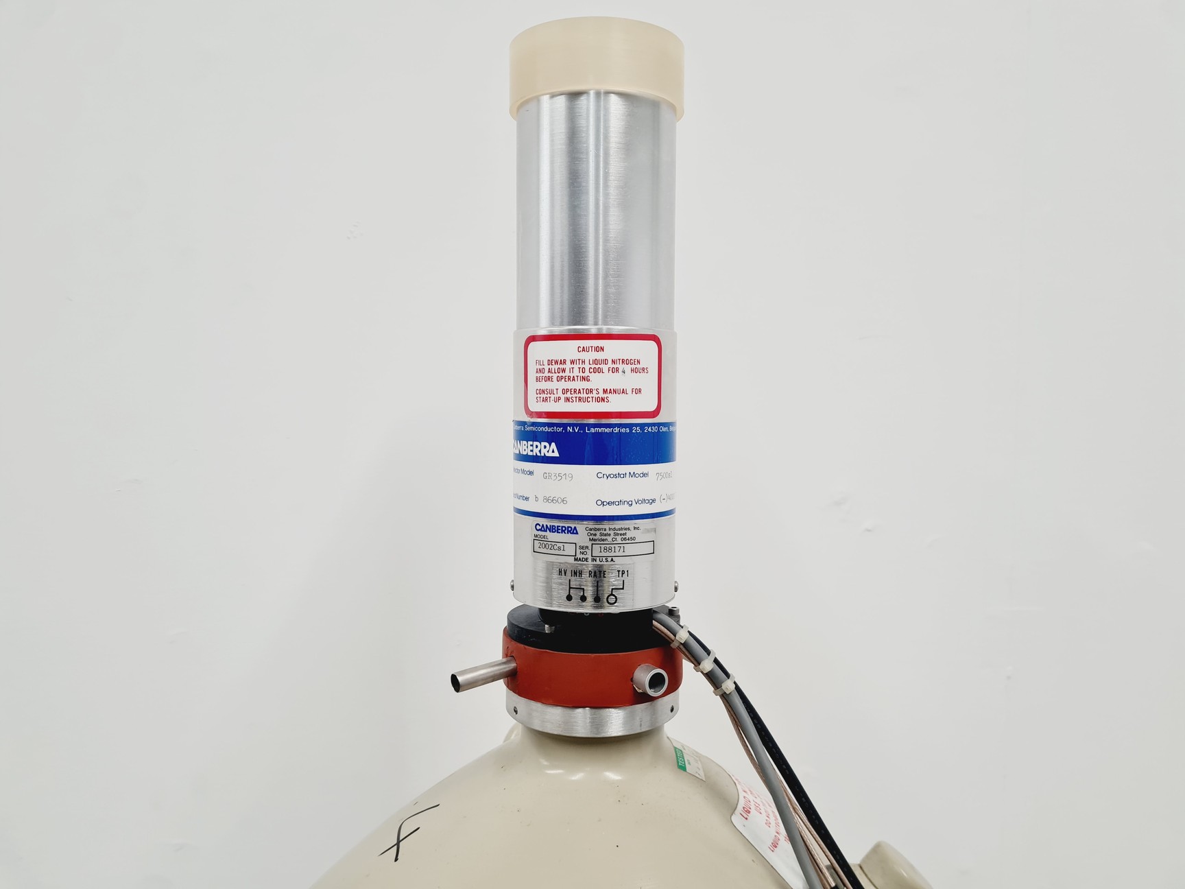 Image of Canberra Dewar AL-30 with Canberra GR3519 Detector