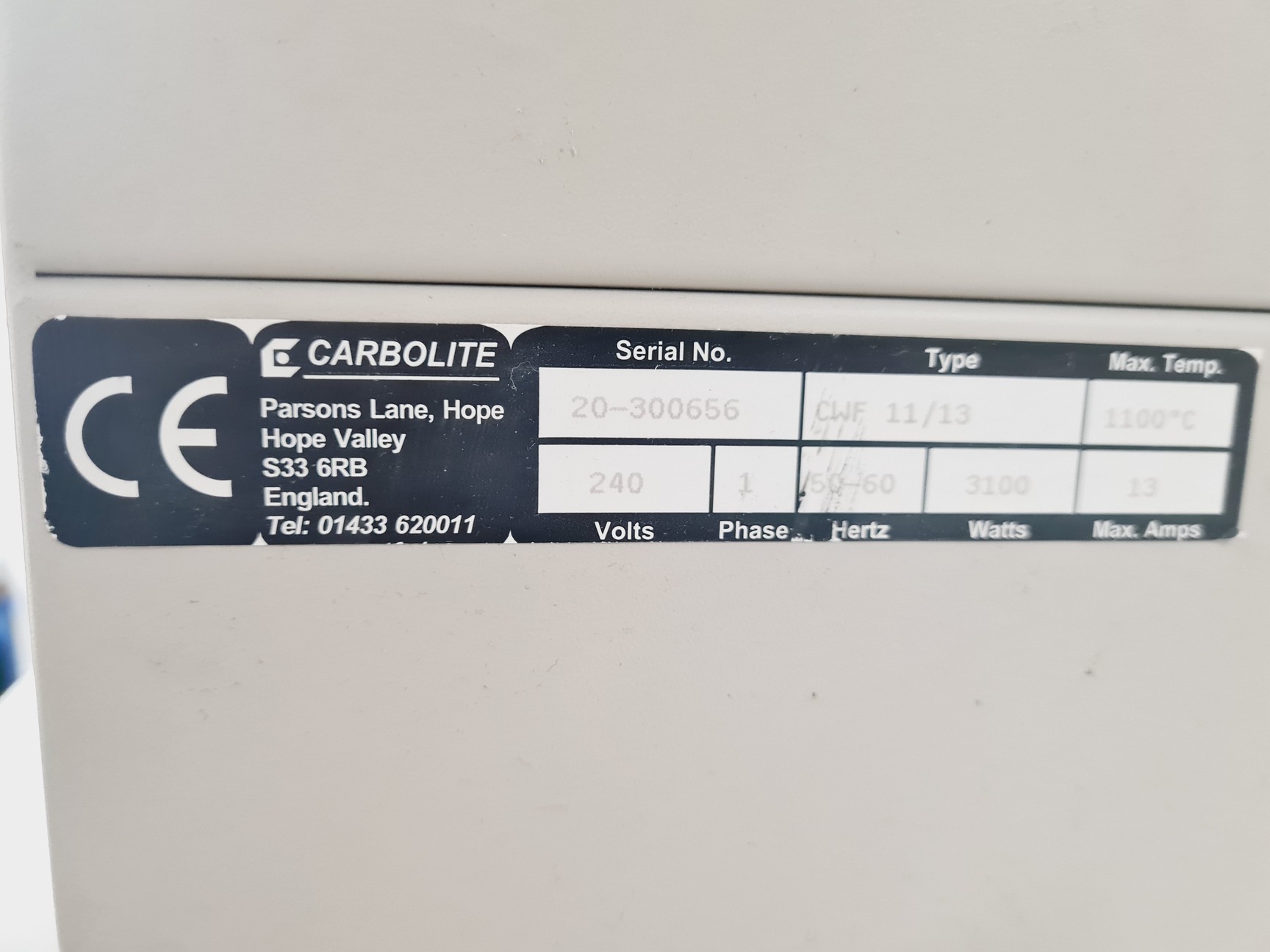 Image of Carbolite CWF 1100 BenchTop Furnace