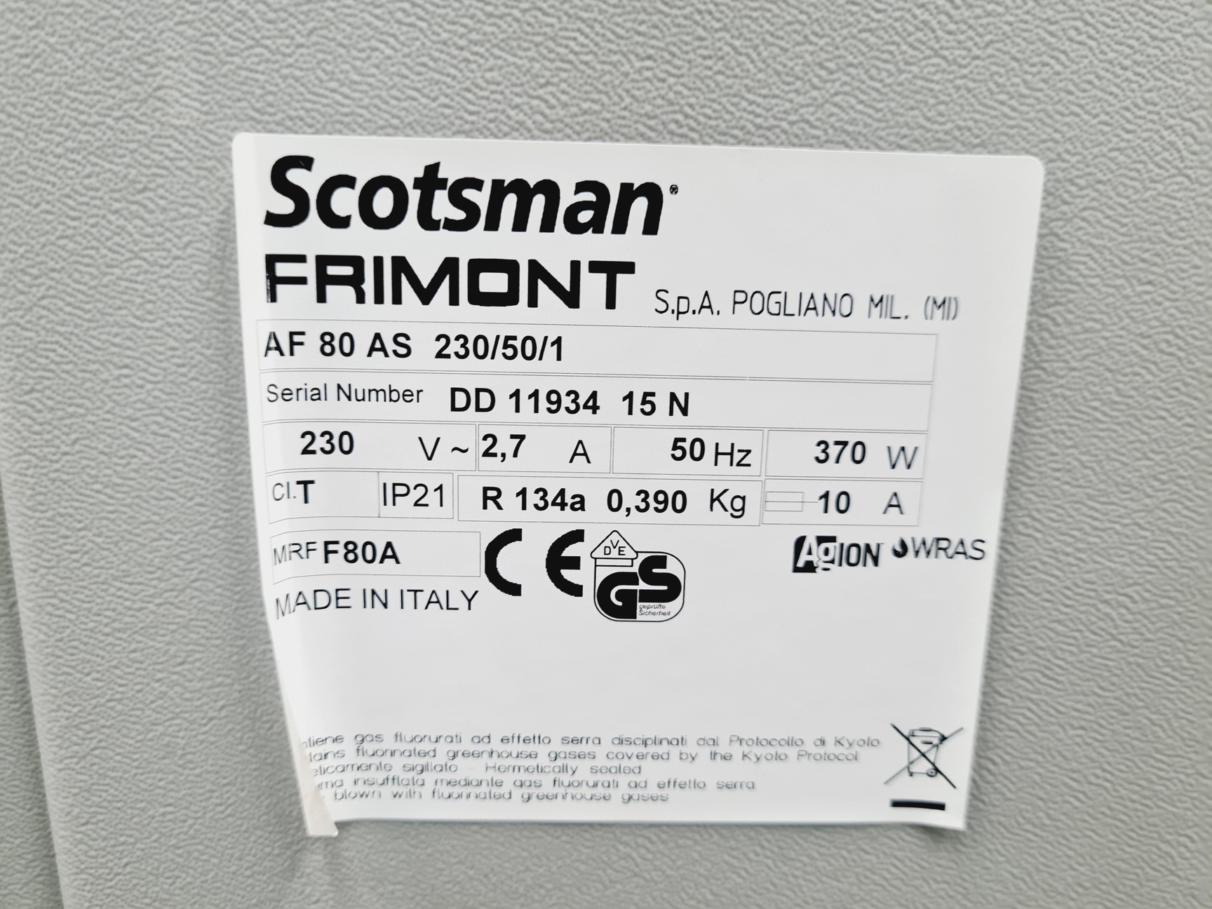 Image of Scotsman AF 80 Ice Machine
