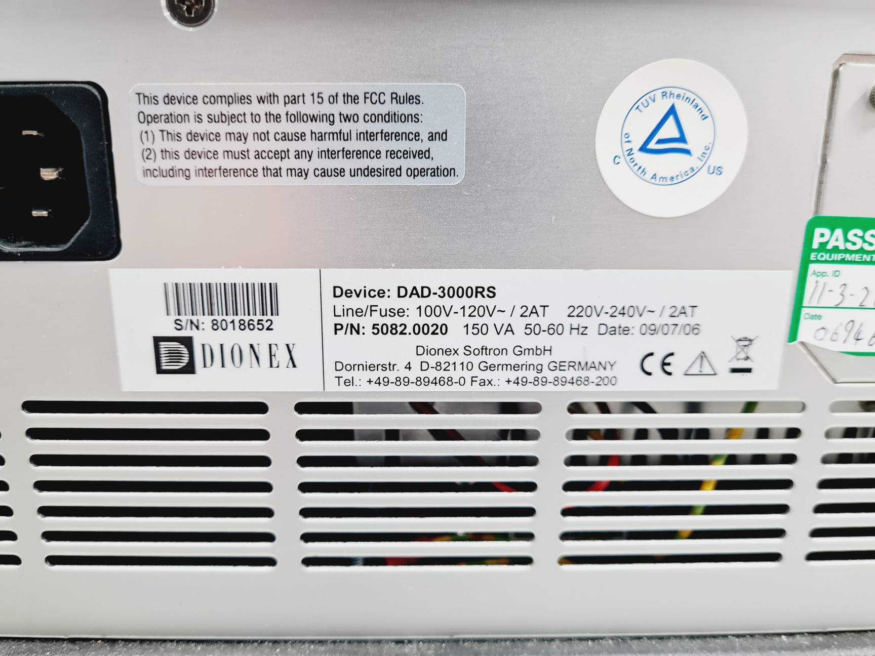 Image of Dionex Ultimate 3000 HPLC With RS Autosampler, TCC, DAD, WPS, LPG, SR-3000