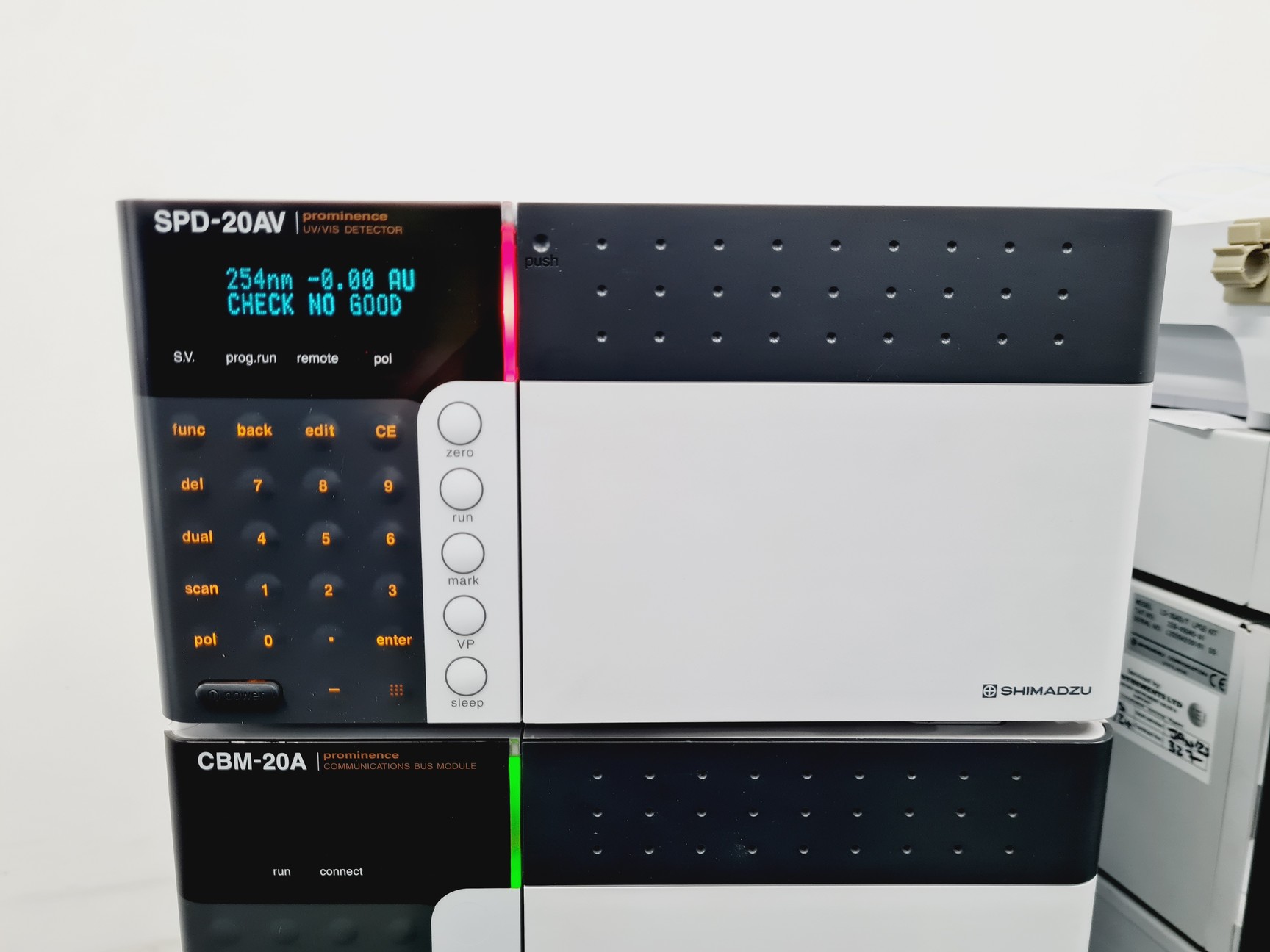 Image of Shimadzu HPLC System with SIL-20A, LC-20AD, DGU-20A5, CTO-20A, CMB-20A, SPD-20AV