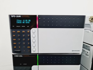 Thumbnail image of Shimadzu HPLC System with SIL-20A, LC-20AD, DGU-20A5, CTO-20A, CMB-20A, SPD-20AV