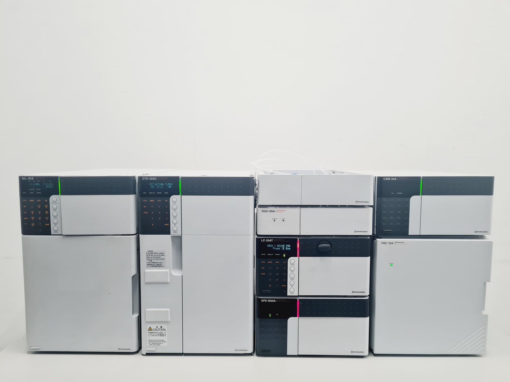 Image of Shimadzu HPLC System with SIL-20A,CTO-20AC, SPD-M20A, LC-20AT, DGU-25A5, FRC-10A