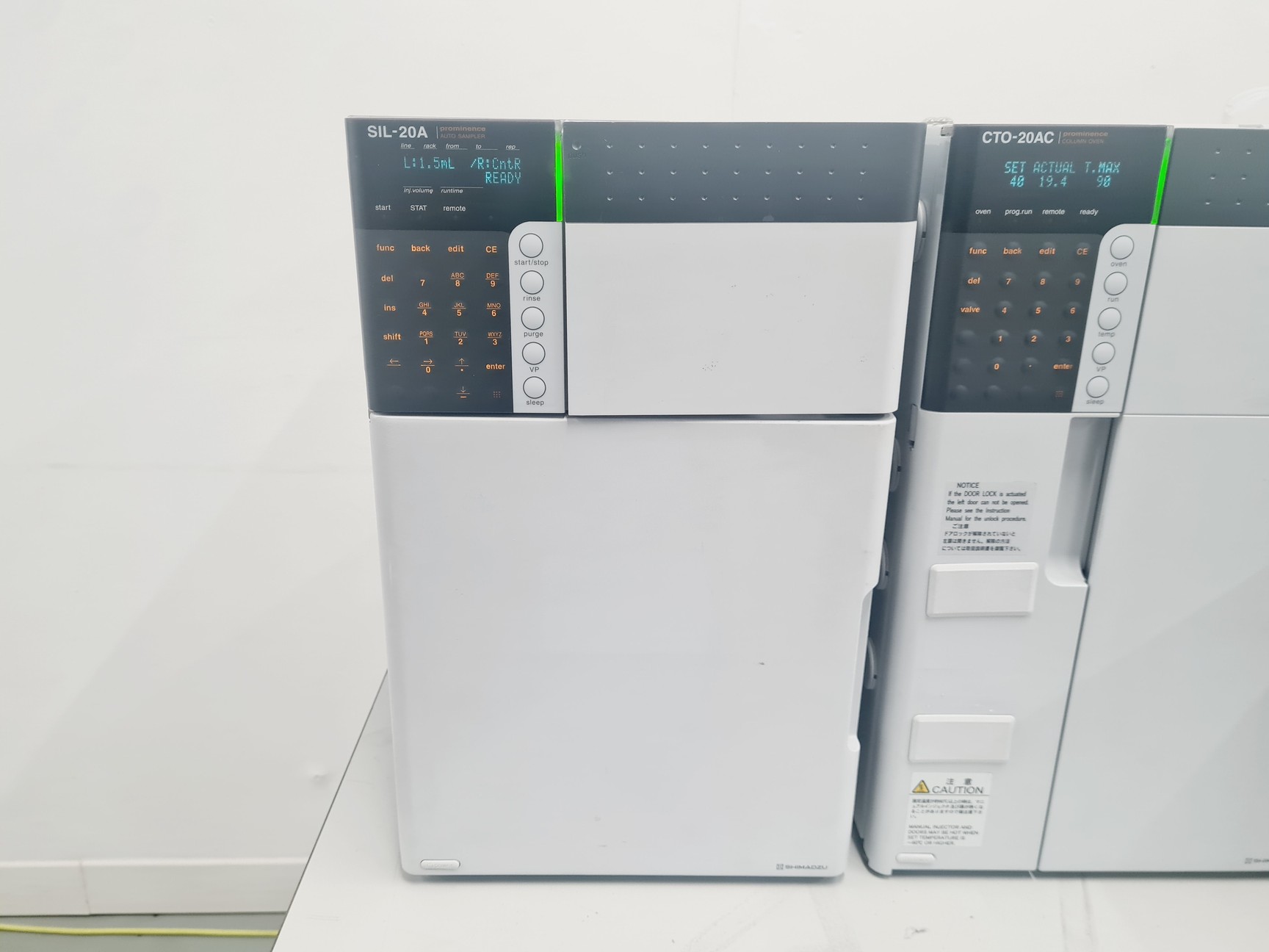 Image of Shimadzu HPLC System with SIL-20A,CTO-20AC, SPD-M20A, LC-20AT, DGU-25A5, FRC-10A