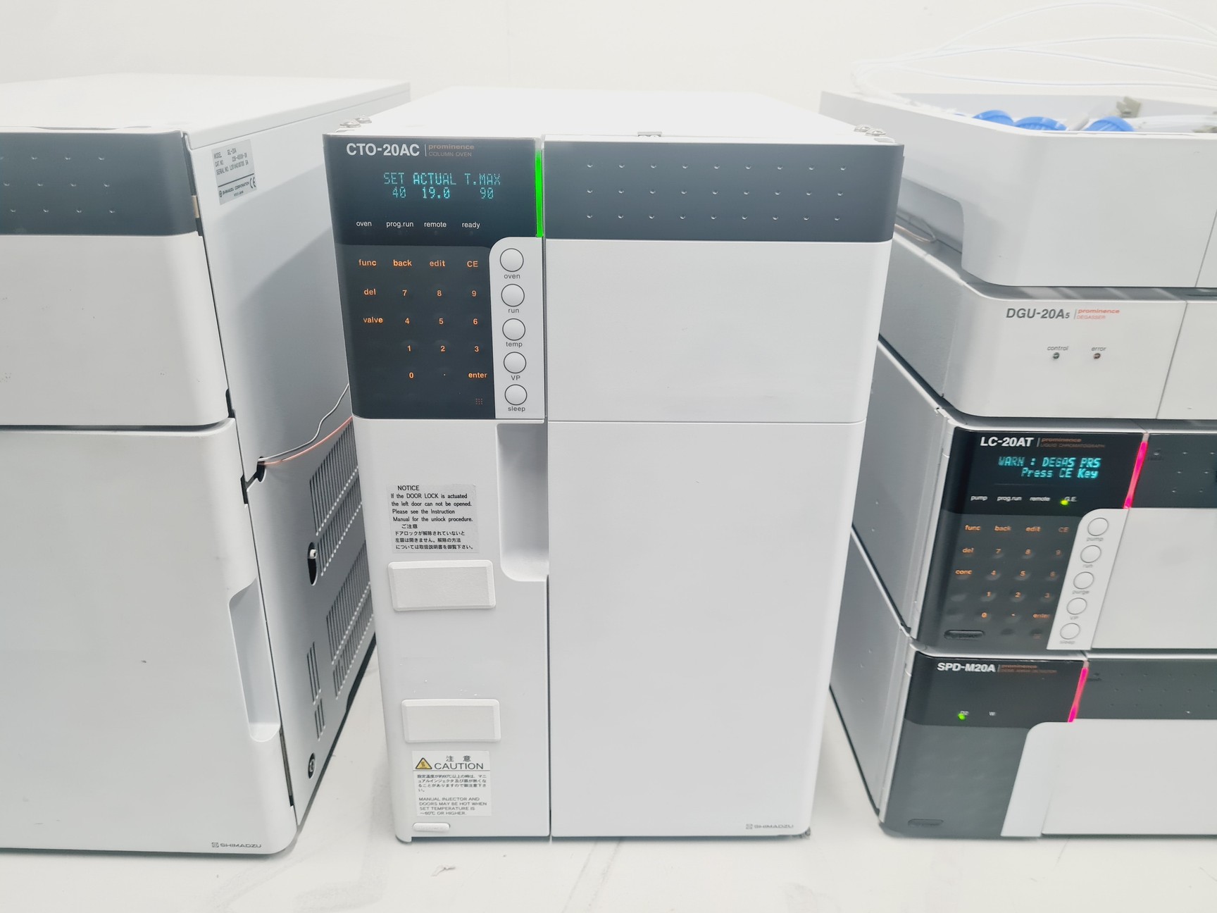 Image of Shimadzu HPLC System with SIL-20A,CTO-20AC, SPD-M20A, LC-20AT, DGU-25A5, FRC-10A