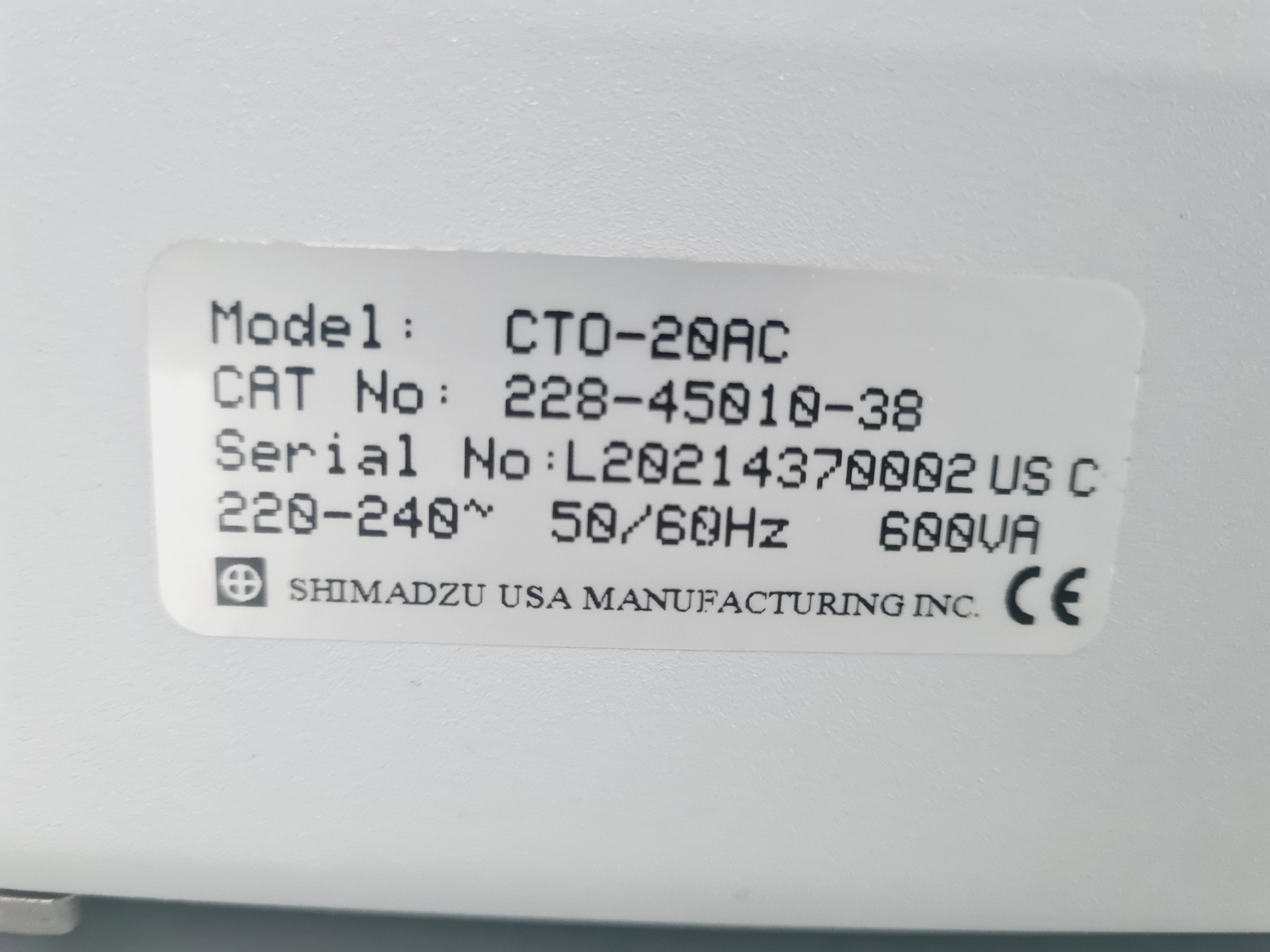 Image of Shimadzu HPLC System with SIL-20A,CTO-20AC, SPD-M20A, LC-20AT, DGU-25A5, FRC-10A