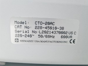 Thumbnail image of Shimadzu HPLC System with SIL-20A,CTO-20AC, SPD-M20A, LC-20AT, DGU-25A5, FRC-10A