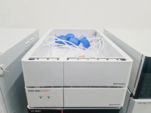 Thumbnail image of Shimadzu HPLC System with SIL-20A,CTO-20AC, SPD-M20A, LC-20AT, DGU-25A5, FRC-10A