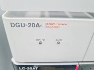 Thumbnail image of Shimadzu HPLC System with SIL-20A,CTO-20AC, SPD-M20A, LC-20AT, DGU-25A5, FRC-10A