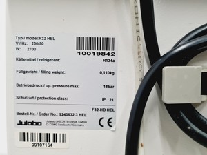 Thumbnail image of Julabo Model: F32 HEL F32-HD Refrigerated Water Bath Lab