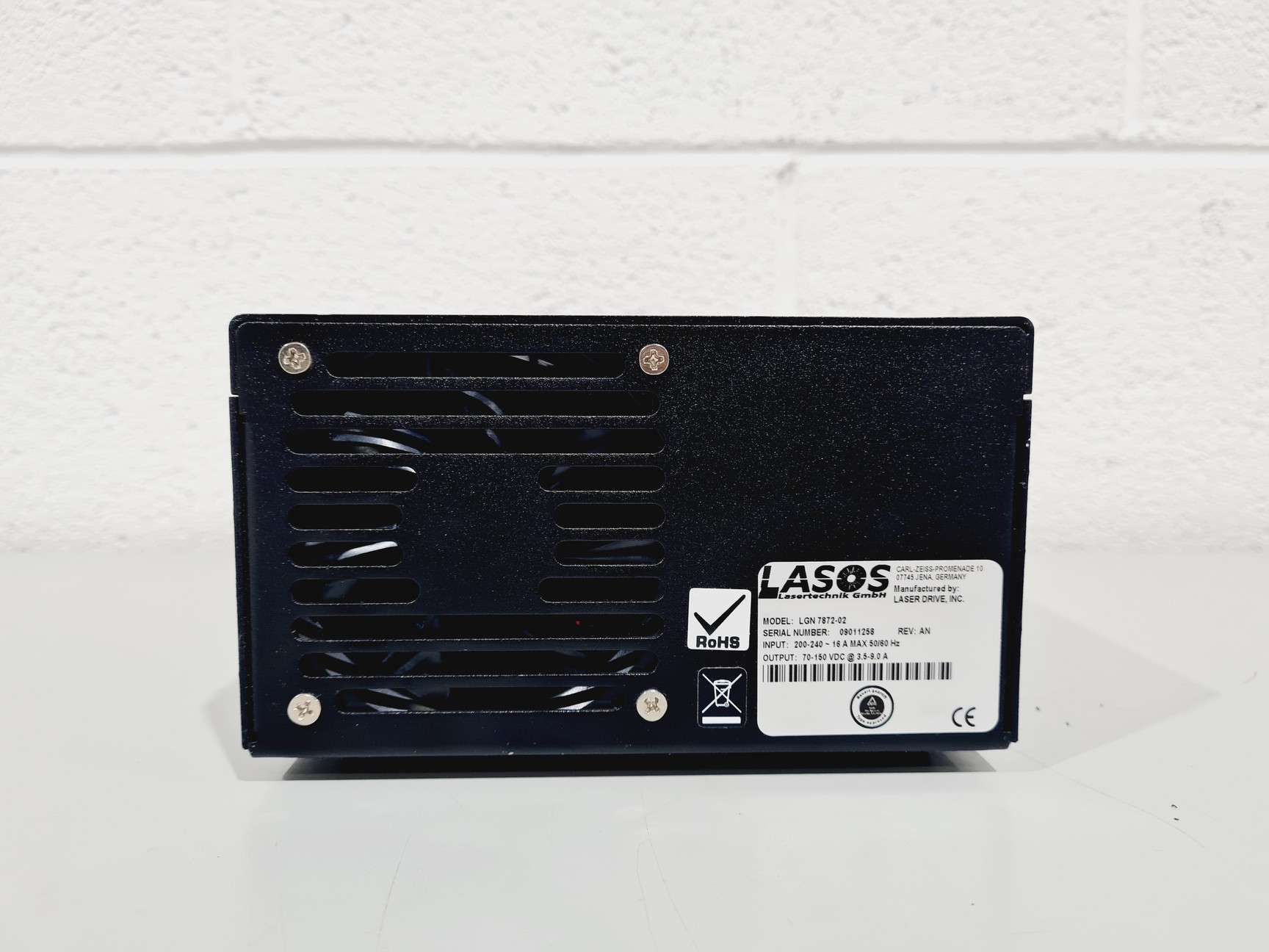 Image of LASOS Air Cooled Argon-Ion Laser Head Model:LGK 7872 ML02 With Power Supply Unit
