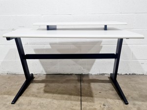 Image of Computer Desk with Monitor Stand