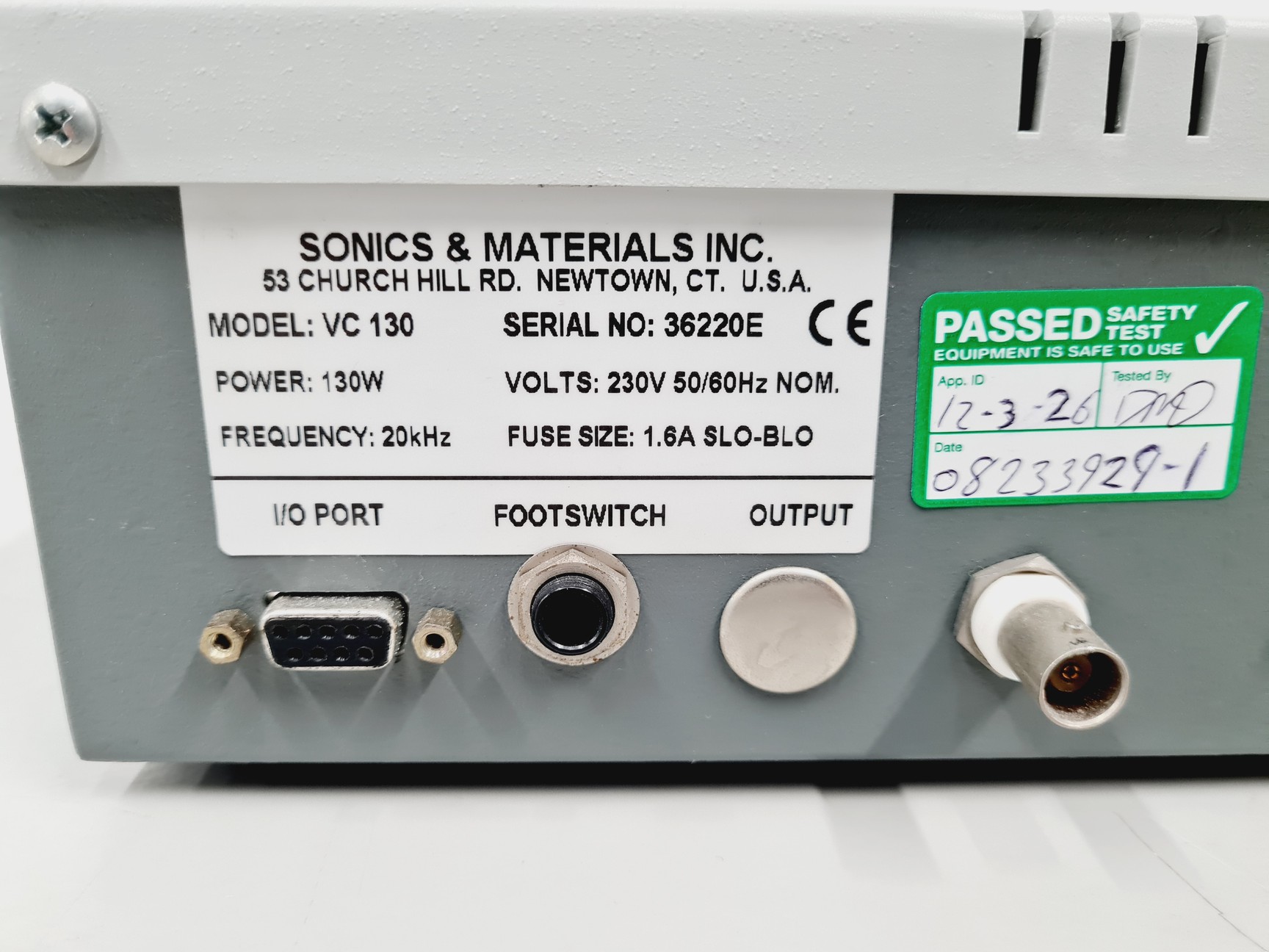 Image of Sonics Vibra Cell Ultrasonic Processor VC 130