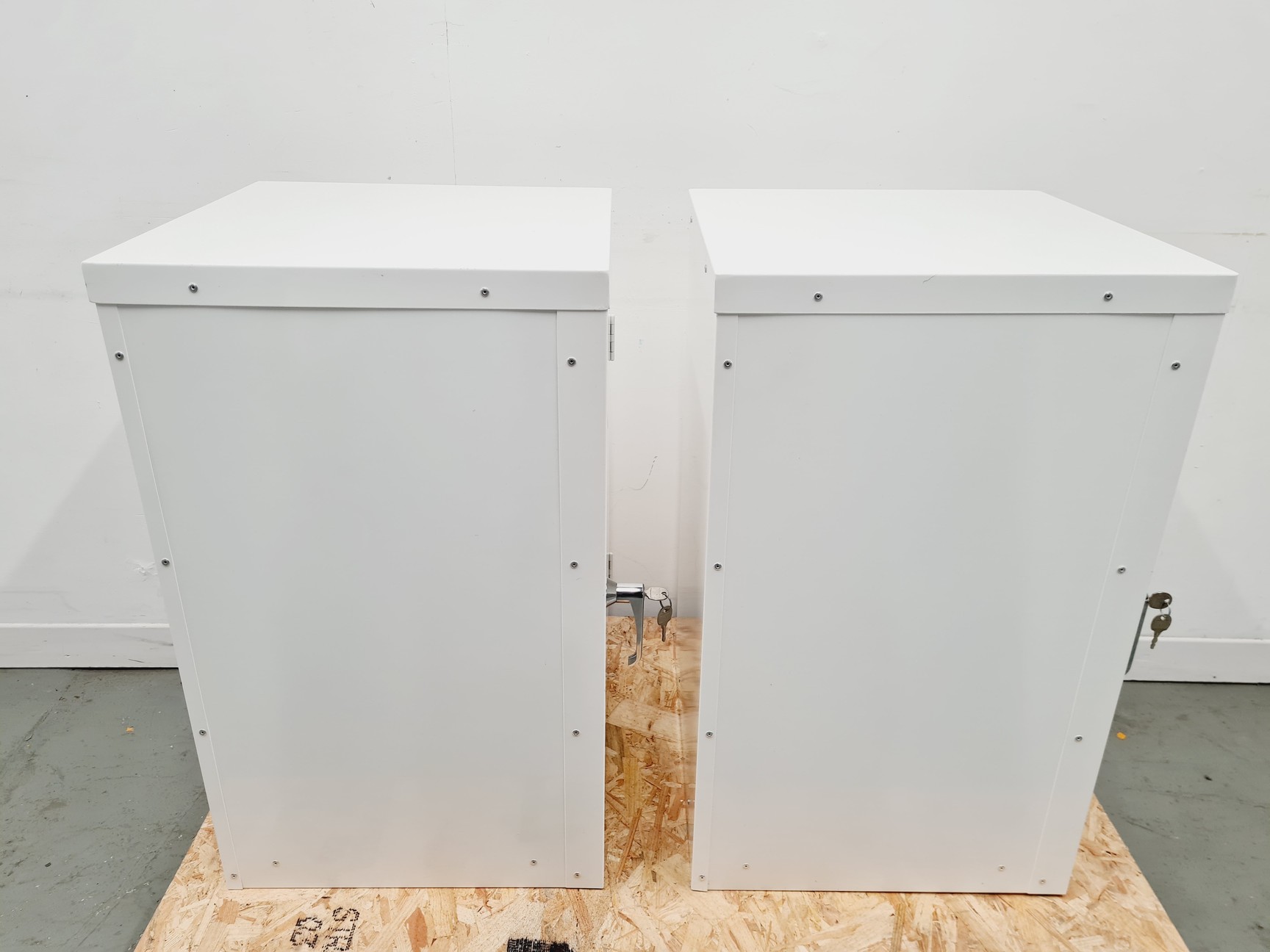 Image of 2 × Hazardous Chemical Storage Cabinets White