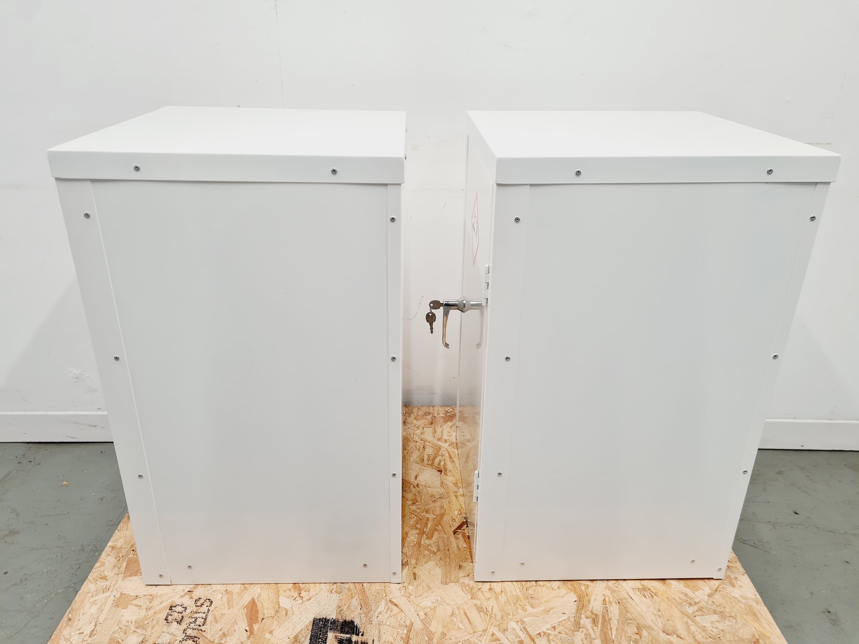 Image of 2 × Hazardous Chemical Storage Cabinets White