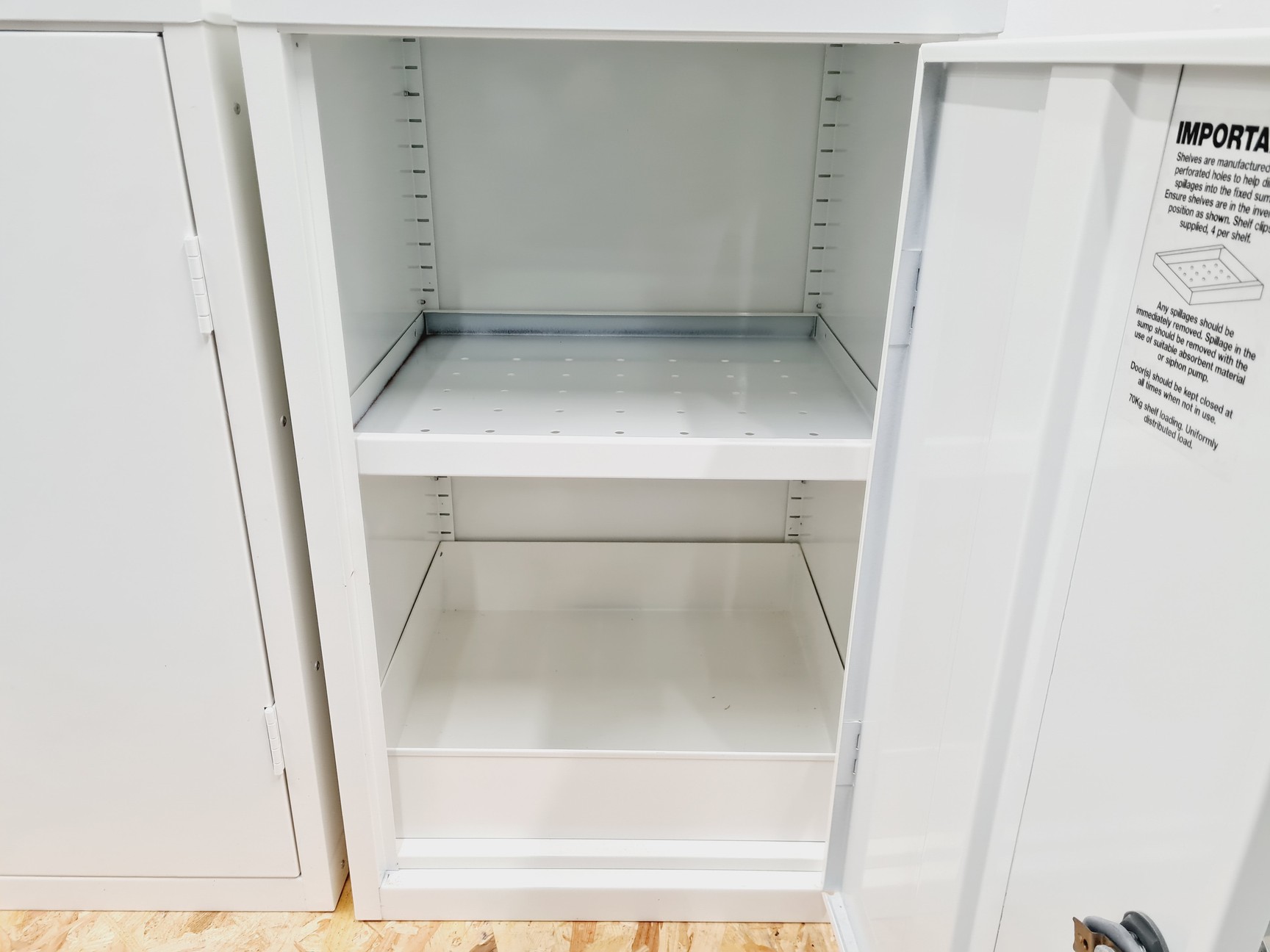 Image of 2 × Hazardous Chemical Storage Cabinets White