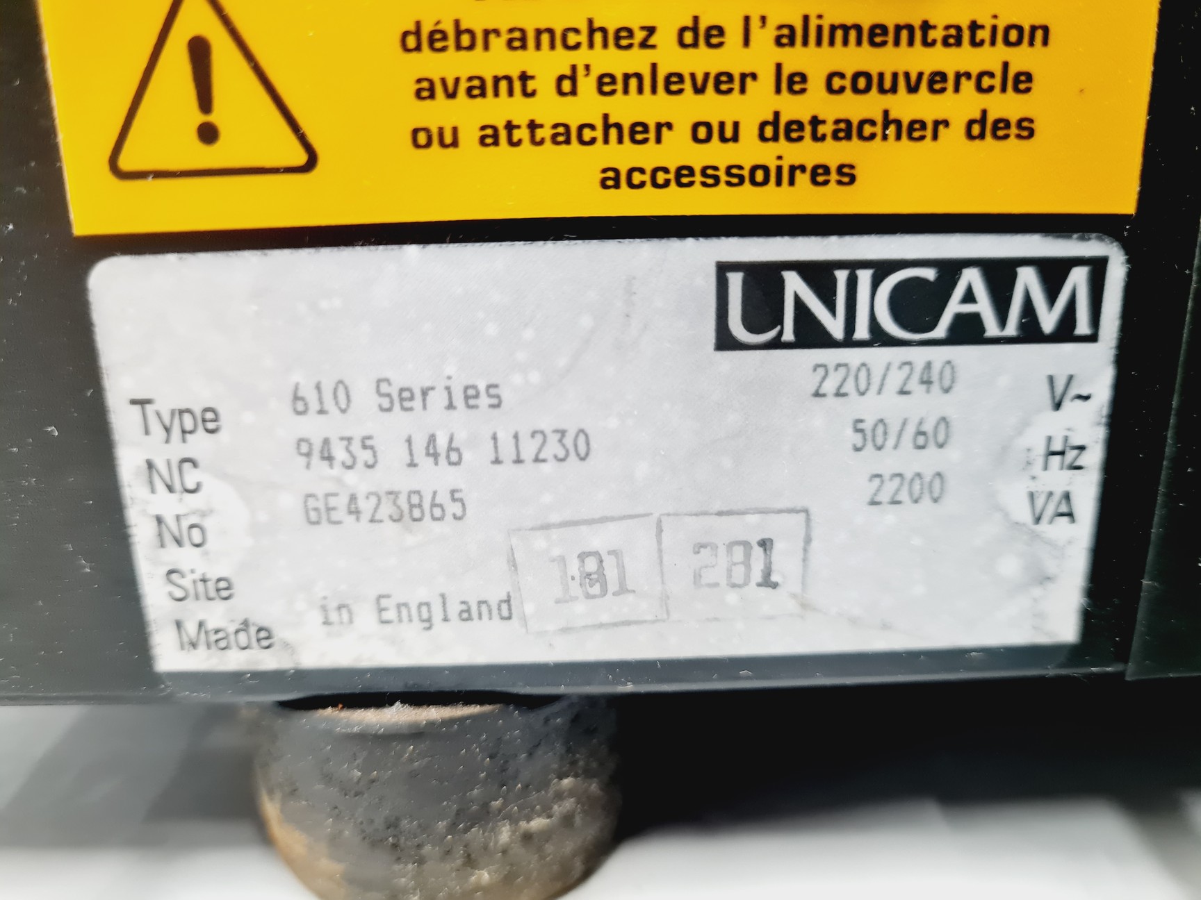 Image of Unicam 610 Series Gas Chromatograph GC System 