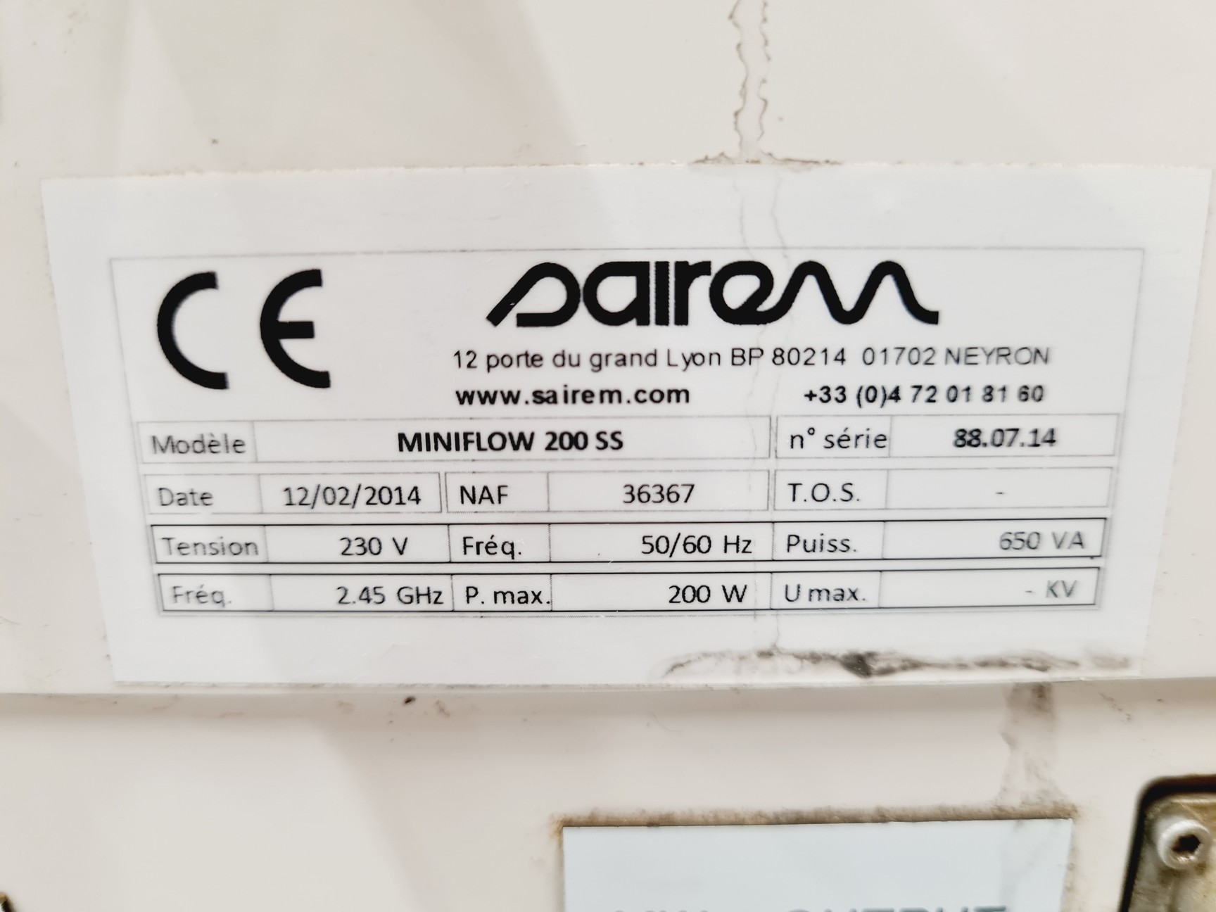 Image of Sairem MiniFlow 200SS Solid-State Microwave-Assisted Reactor System