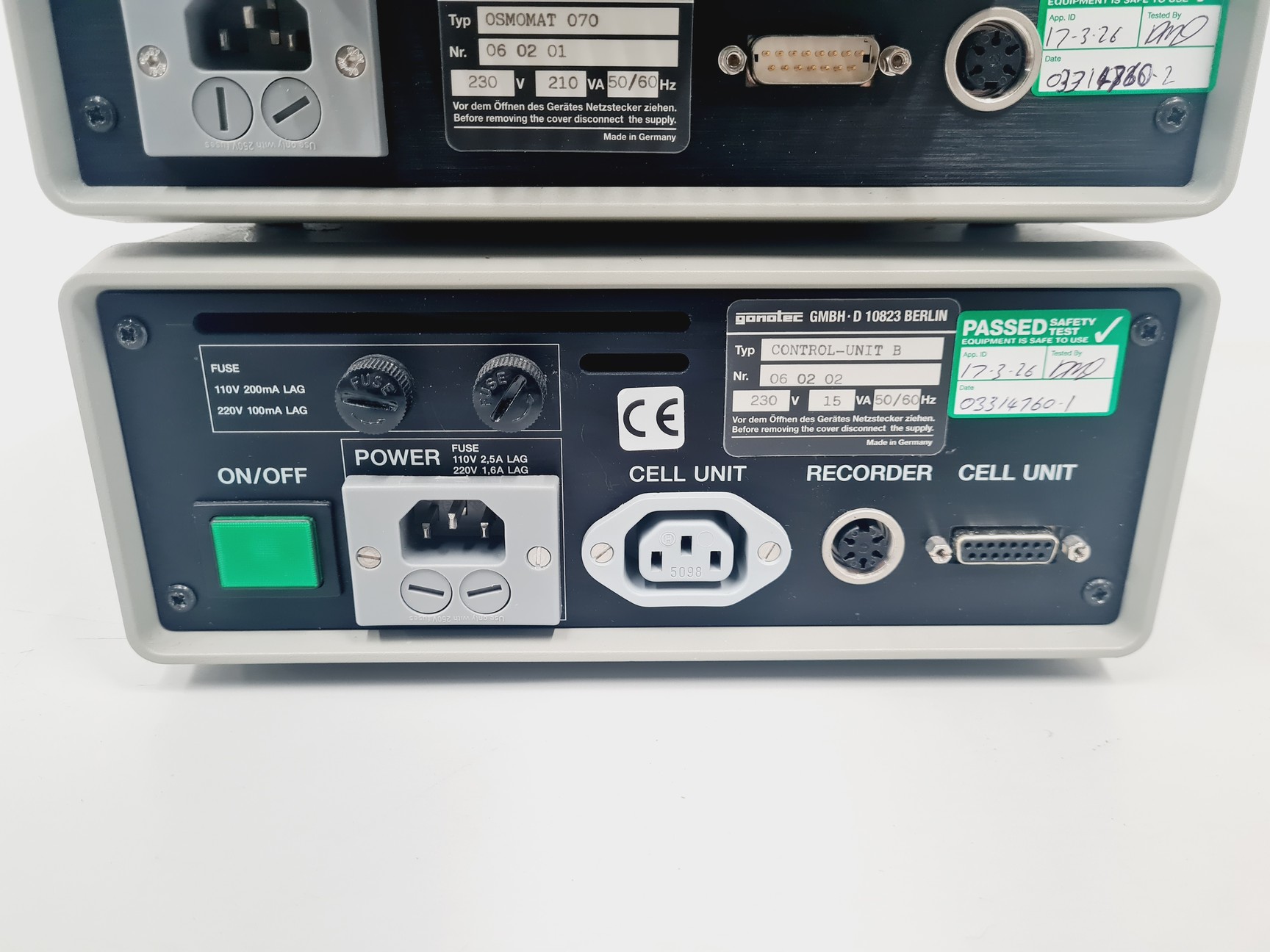 Image of GonoTec Osmomat 070 Cell Unit and Osmomat 070/090 Control Unit B