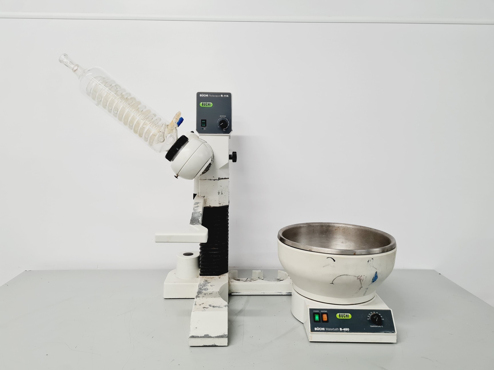 Image of Buchi Rotavapor R-114 and Buchi Waterbath B-480