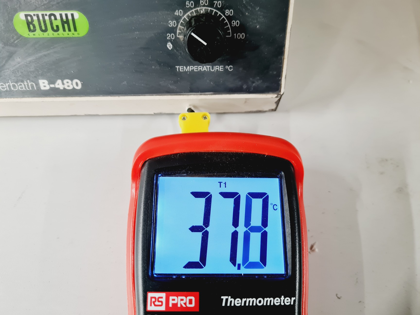 Image of Buchi Rotavapor R-114 and Buchi Waterbath B-480