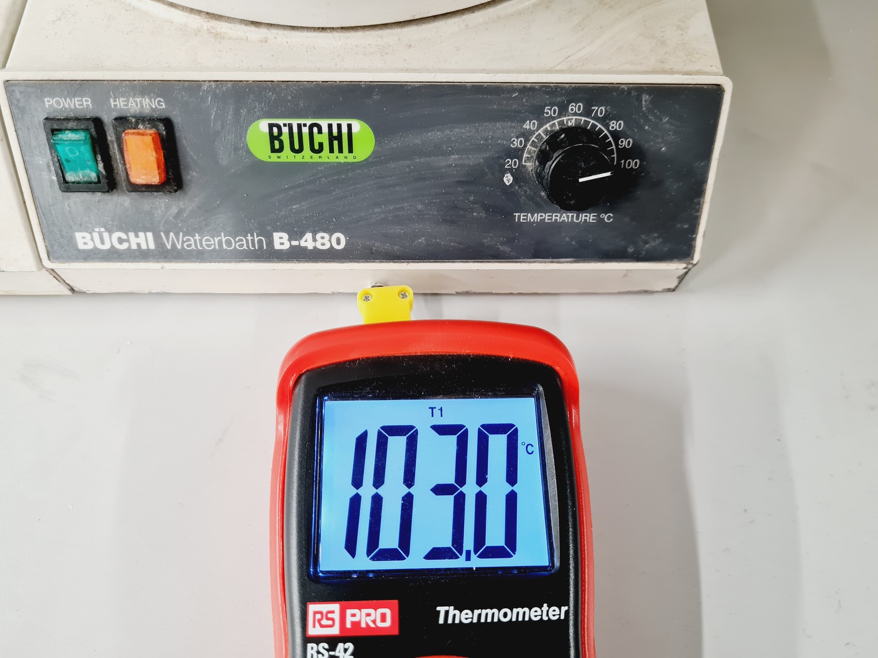 Image of Buchi Rotavapor R-114 and Buchi Waterbath B-480