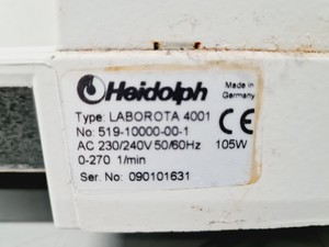Thumbnail image of Heidolph Laborota 4001 Rotavapor with Heidolph Heizbad WB Digit Waterbath