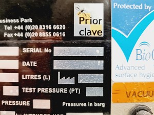 Thumbnail image of Priorclave Tactrol 2 Autoclave