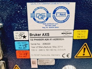 Thumbnail image of Bruker AXS D2 Phaser A26-X1-A2B0B2A Diffractometer