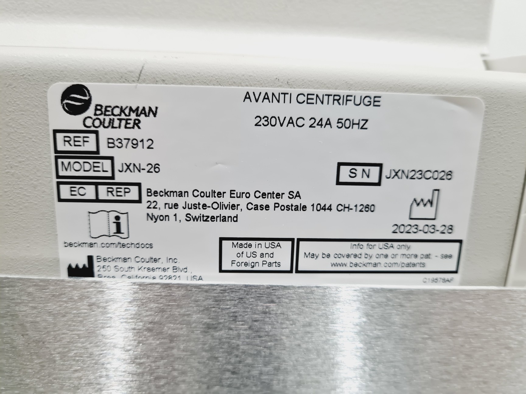 Image of Beckman Coulter Avanti JXN-26 Centrifuge