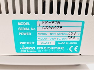 Thumbnail image of Jasco FP-920 Intelligent Fluorescence Detector