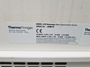 Thumbnail image of Thermo Finnigan LCQ Advantage Mass Spectrometer System 