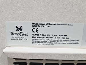 Thumbnail image of Thermo Quest Finnigan LCQ Duo Mass Spectrometer System